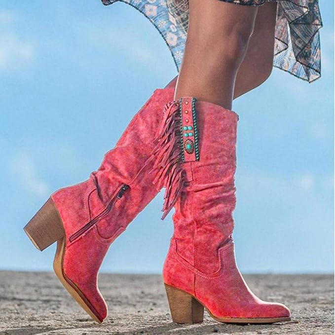 Krohn-e | Western Cowboy Stiefel mit Fransen