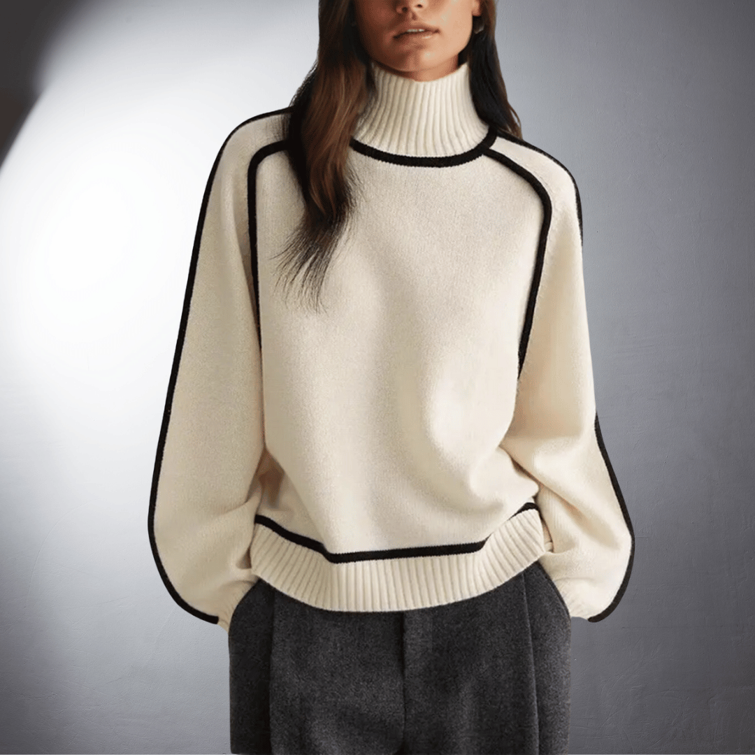 KROHN-E Damen Rollkragenpullover weich klassisch nachhaltig umweltfreundlich