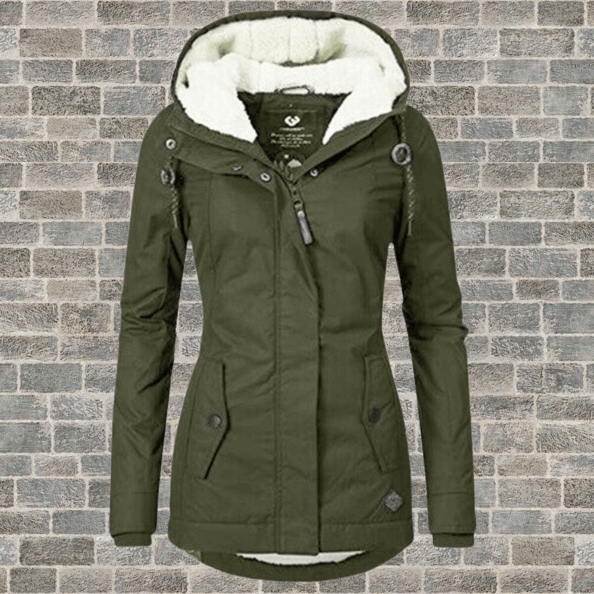 Krohn-e | Damen Lange Winterjacke mit luxuriösem Pelzfutter