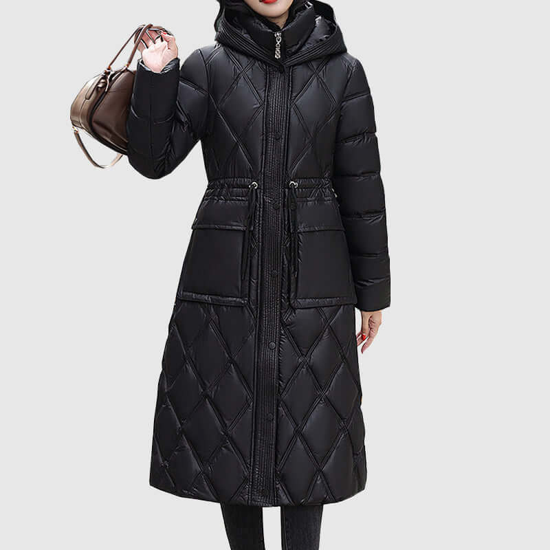 Krohn-e | Damen gepolsterte Kapuzen Winterjacke