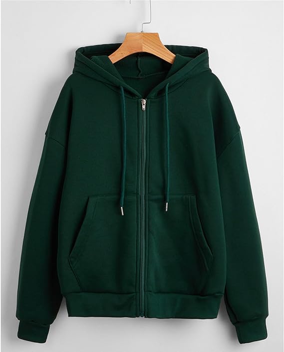 Modischer Damen-Kapuzenpullover mit Reißverschluss