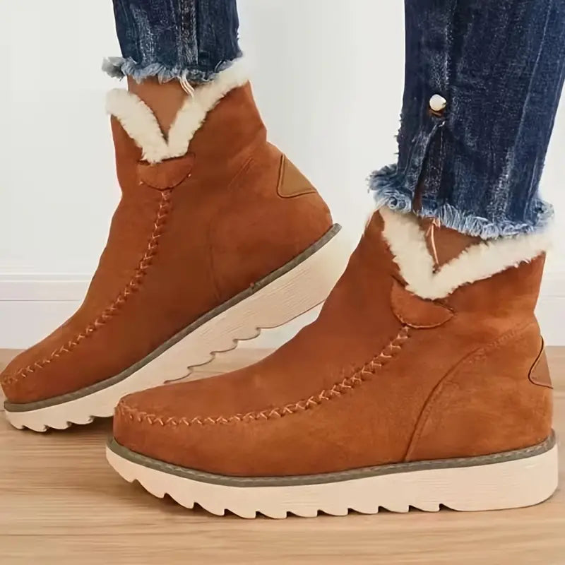 Krohn-e | Faux Suede Schnee Retro Baumwollstiefel