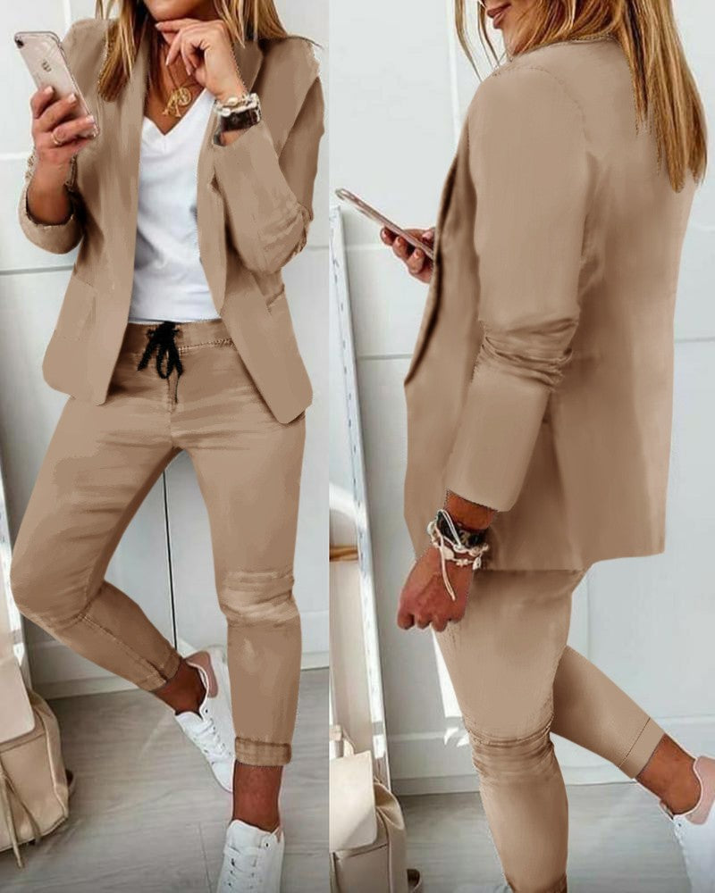 Krohn-e | Blazer Mantel & Kordelzughose Satz