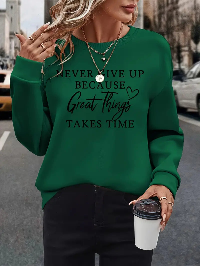 Fudus Sweatshirt mit auffallendem Buchstabenprint