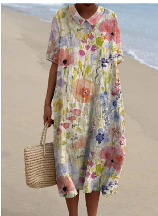 Fudus bequemes Maxikleid mit Blumenmuster