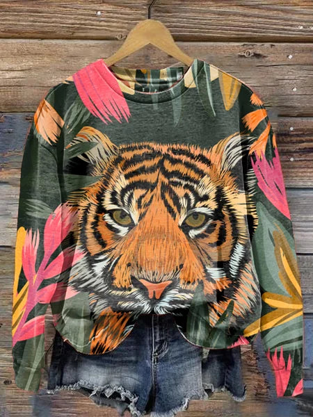 Jacquelin Pullover mit  Animal-Print