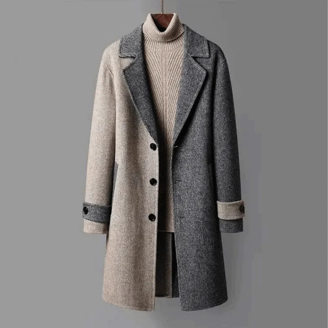 Krohn-e | Lange Strick Trench Mantel - Winter