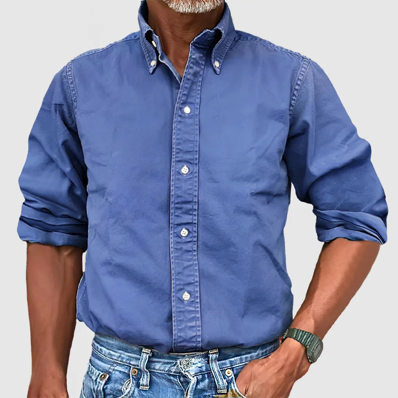Vince Herrenhemd: Vintage-Washed Look