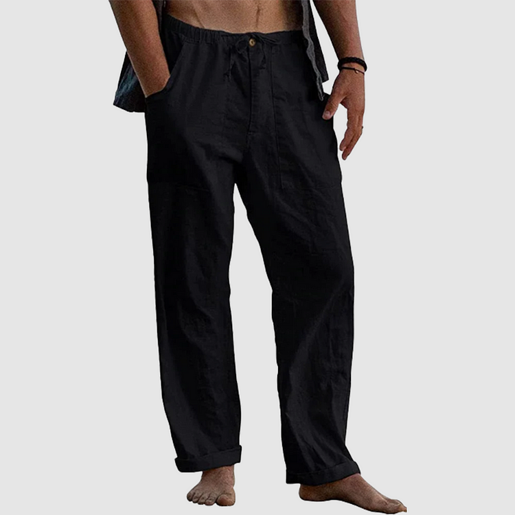 Pedro: Bequeme Herren-Leinenhose mit Tunnelzug