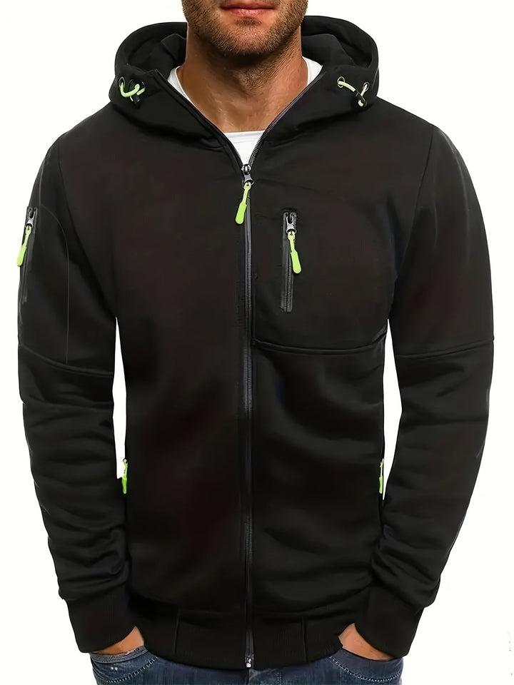 Fudus Sport-Kapuzenpullover mit Zipper