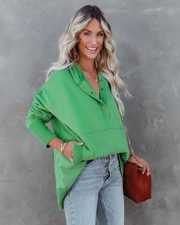 Großer Damen-Hoodie mit Daumenlöchern von Fudus