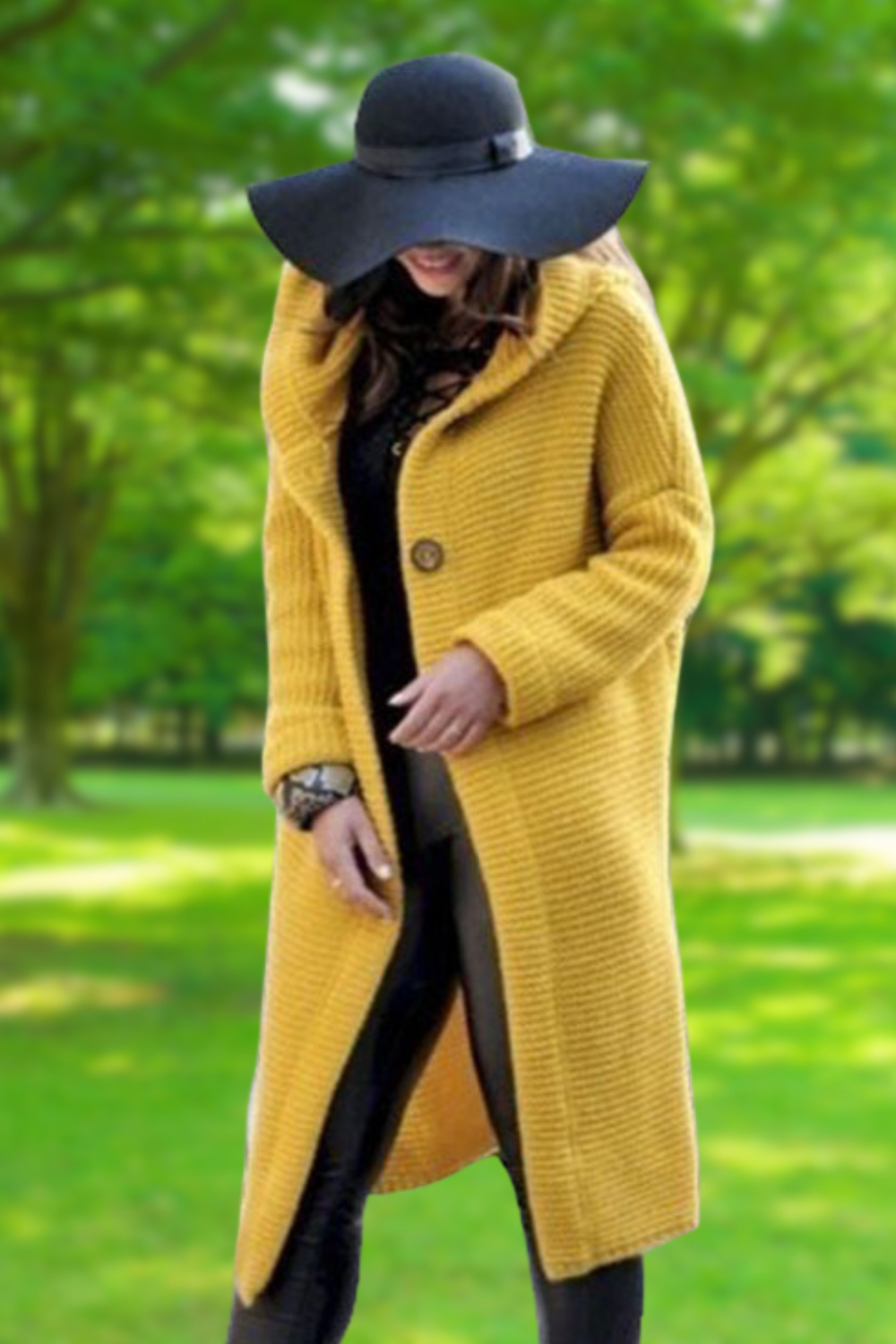 Krohn-e | Elegante Lange Strickjacke