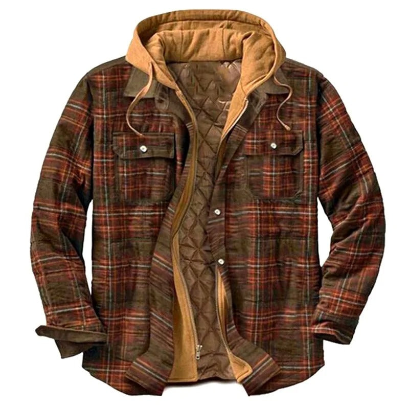Herren Flanelljacke von Lukas, gefüttert mit Fleece, ideal für Herbst und Winter