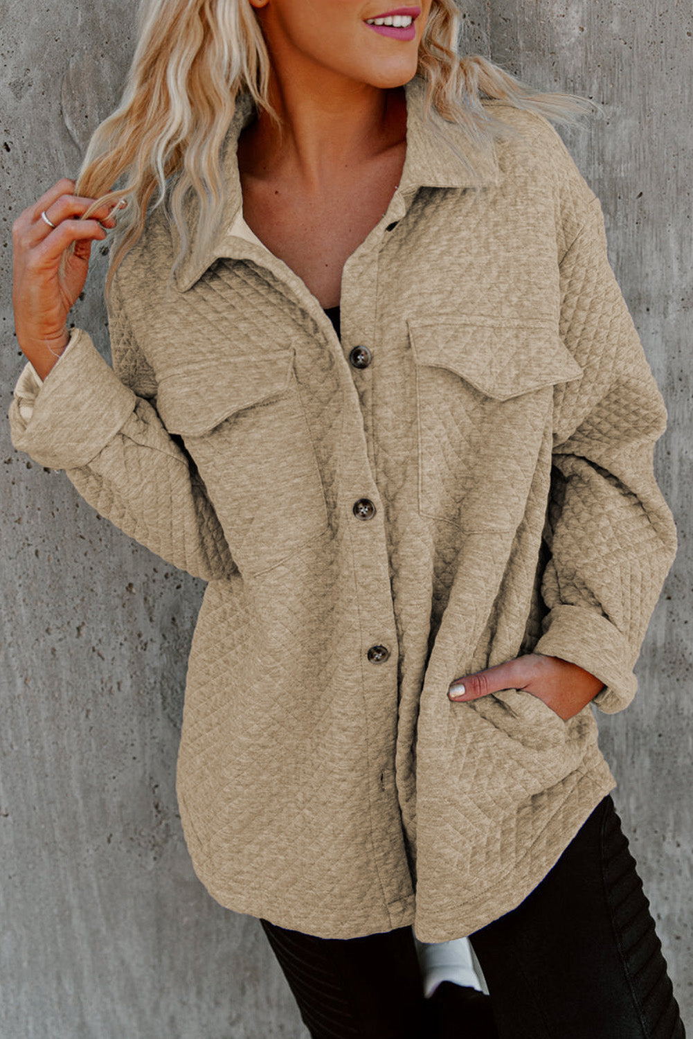 Krohn-e | Leichtgewicht Gesteppte Hemdjacke Polyester Komfort und Stil