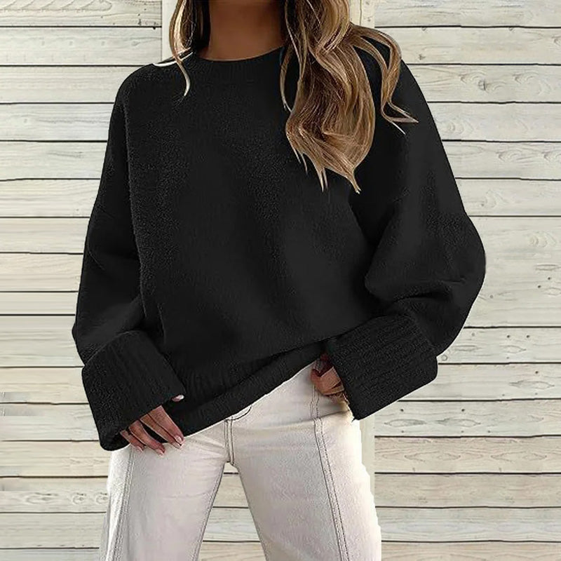 Krohn-e | Oversize Strickpullover Acryl Modern und Komfortabel