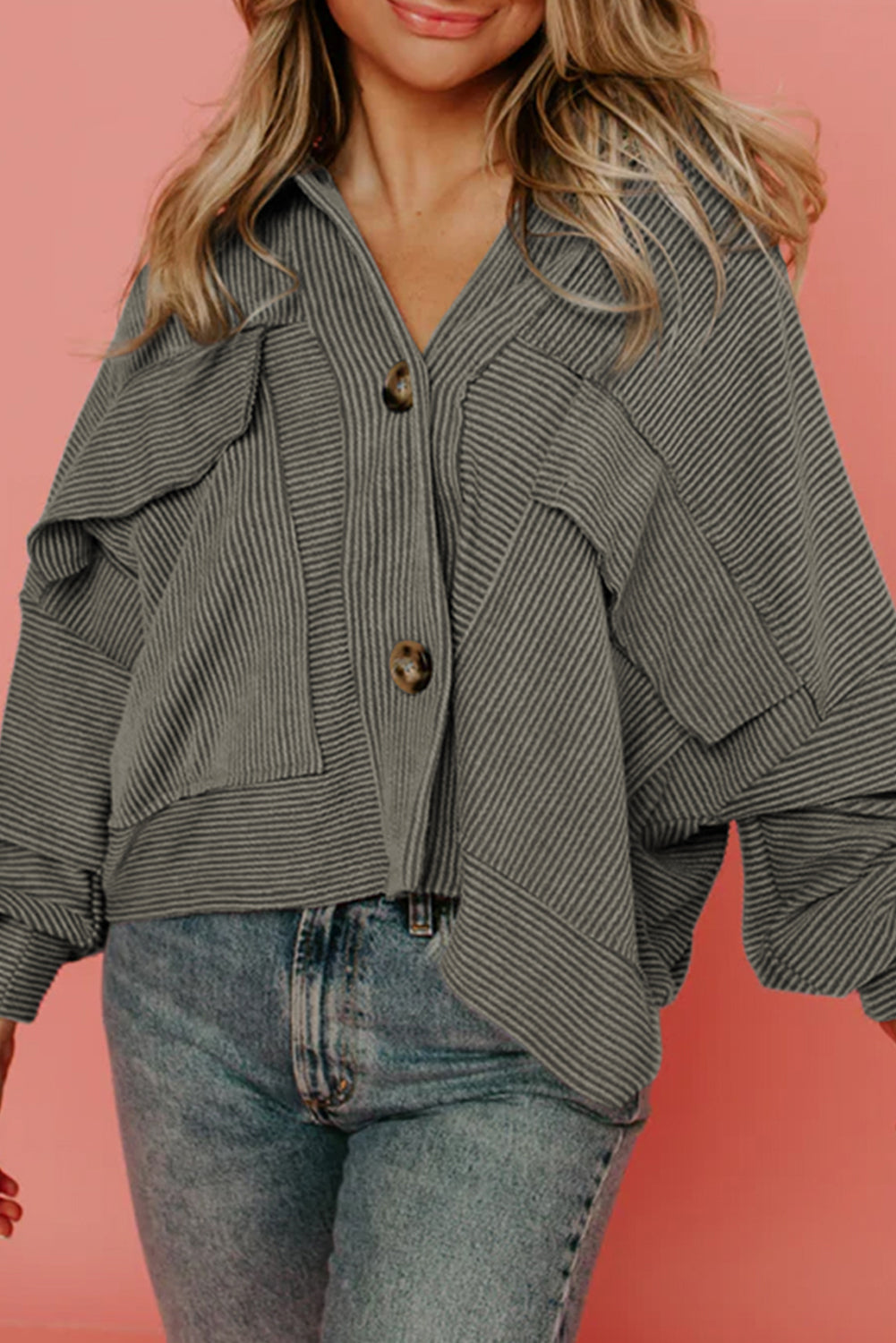 Krohn-e | Hemdjacke Aus Rippstoff Baumwollmischung Lässig und Stilvoll