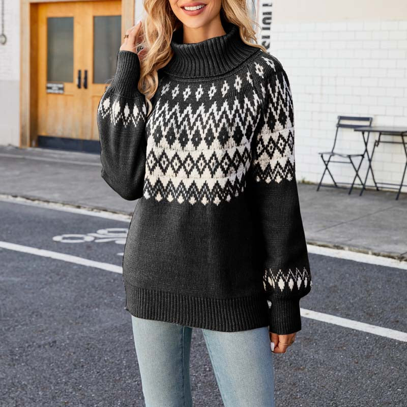 Krohn-e | Geometrischer Strickpullover Mit Eleganter Struktur