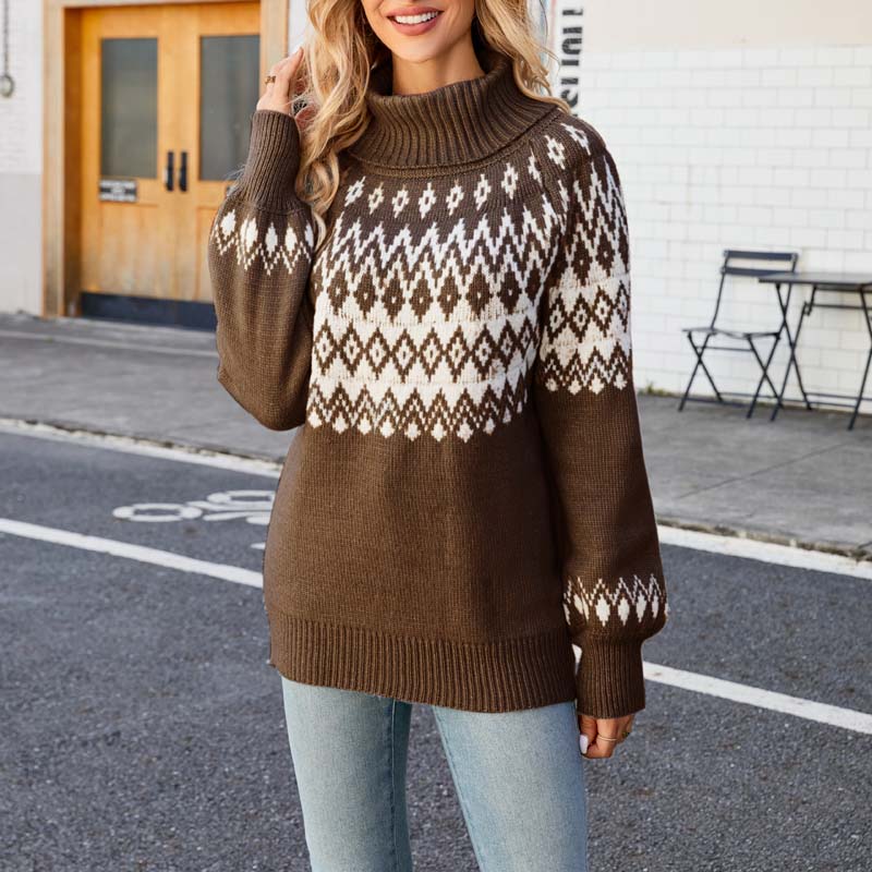 Krohn-e | Geometrischer Strickpullover Mit Eleganter Struktur