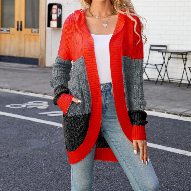 Krohn-e | Farbblock Strickjacke