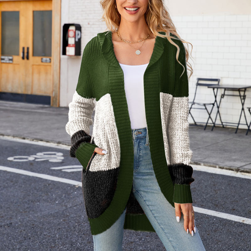 Krohn-e | Farbblock Strickjacke