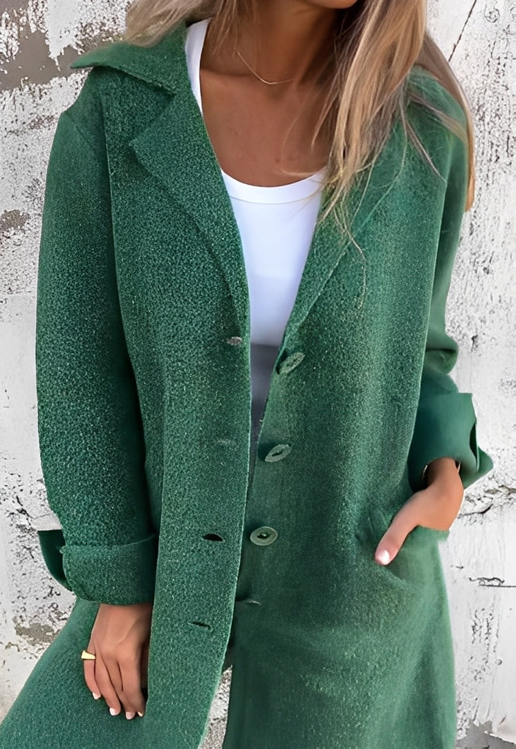 Krohn-e | Lässiger langer Strickmantel für Frauen