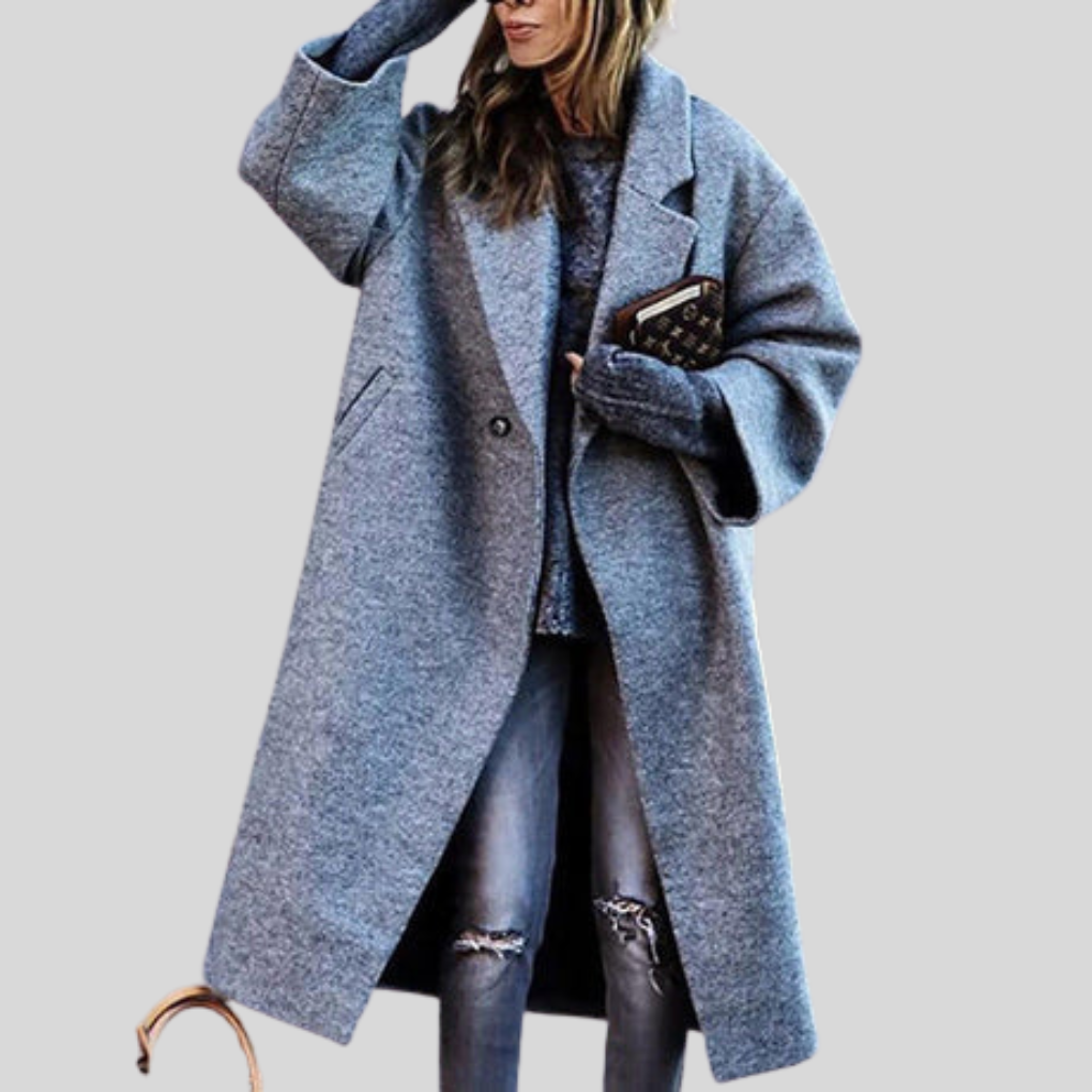 Krohn-e | Langer Wintermantel – Karlina Warmes Layering-Stück