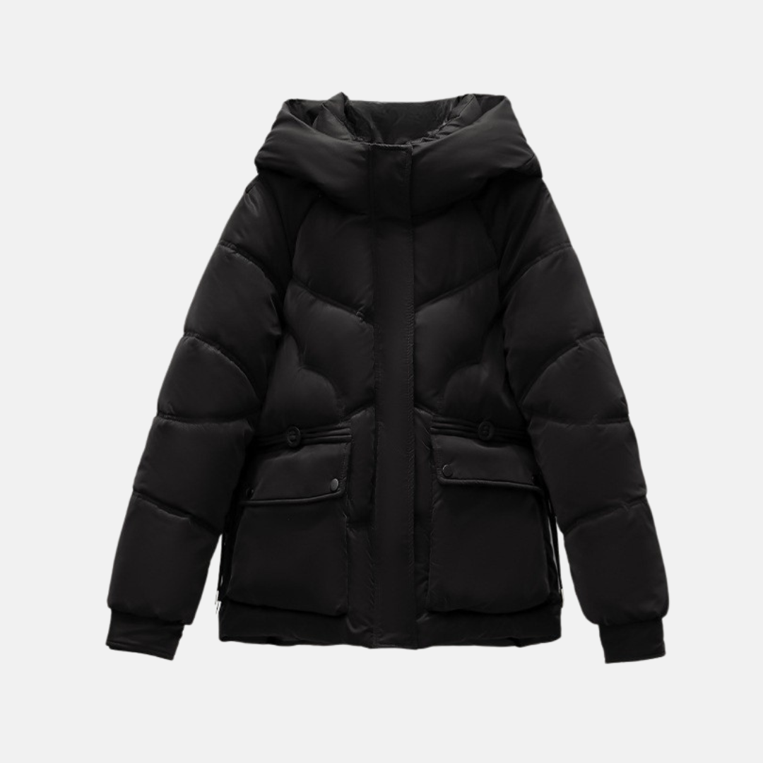 Krohn-e | Kapuzen-Puffermantel | Gequiltete Relaxed Fit Jacke