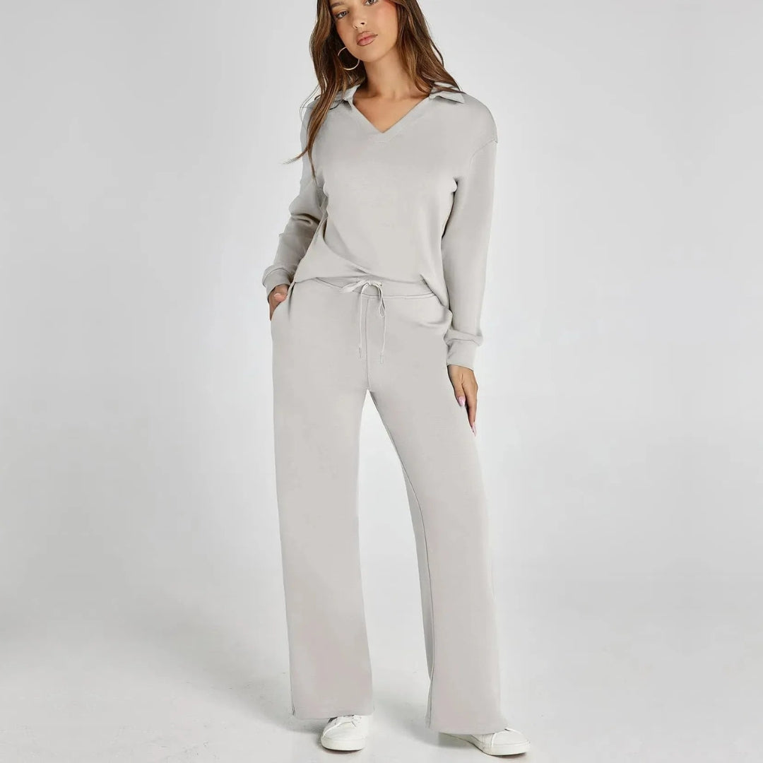 Krohn-e | Damen Loungewear Satz mit Weiten Hosen