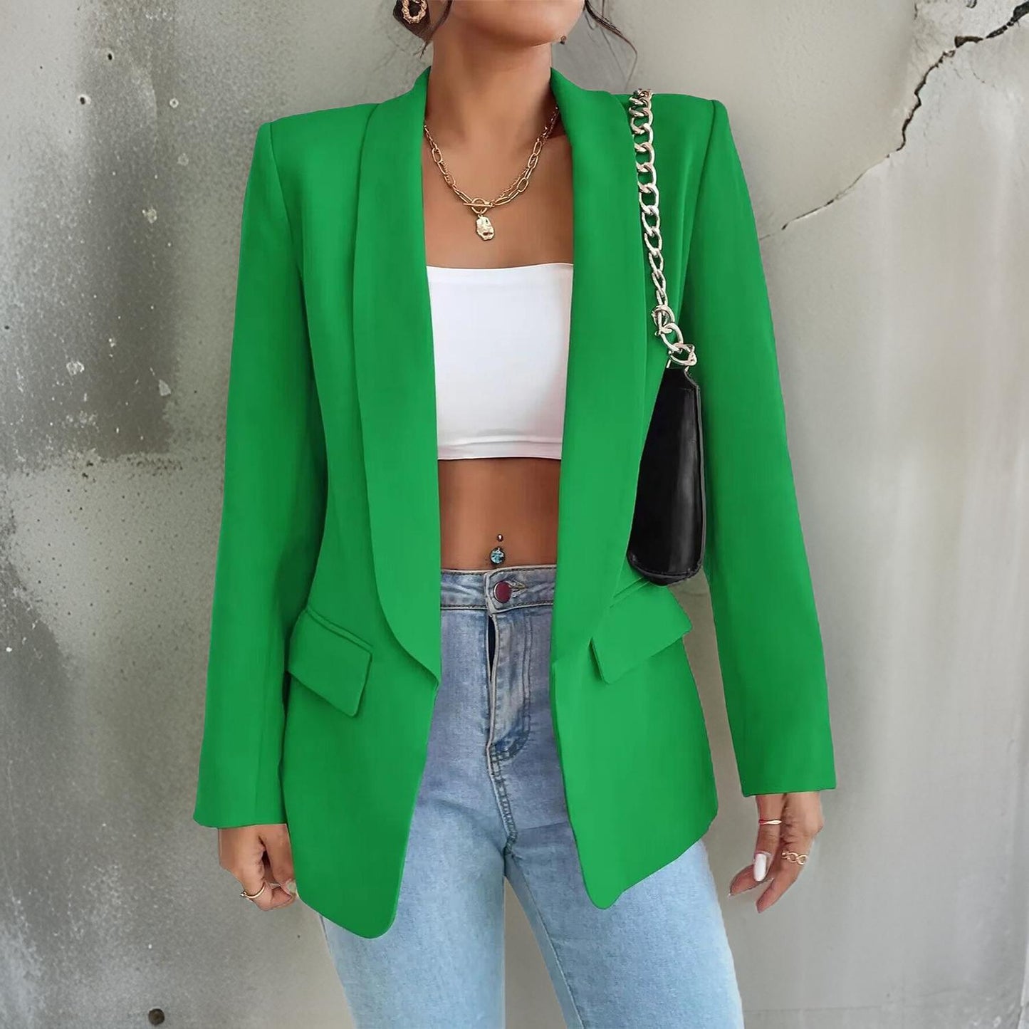 Krohn-e | Stylischer Damenblazer Aus Polyester-Baumwolle