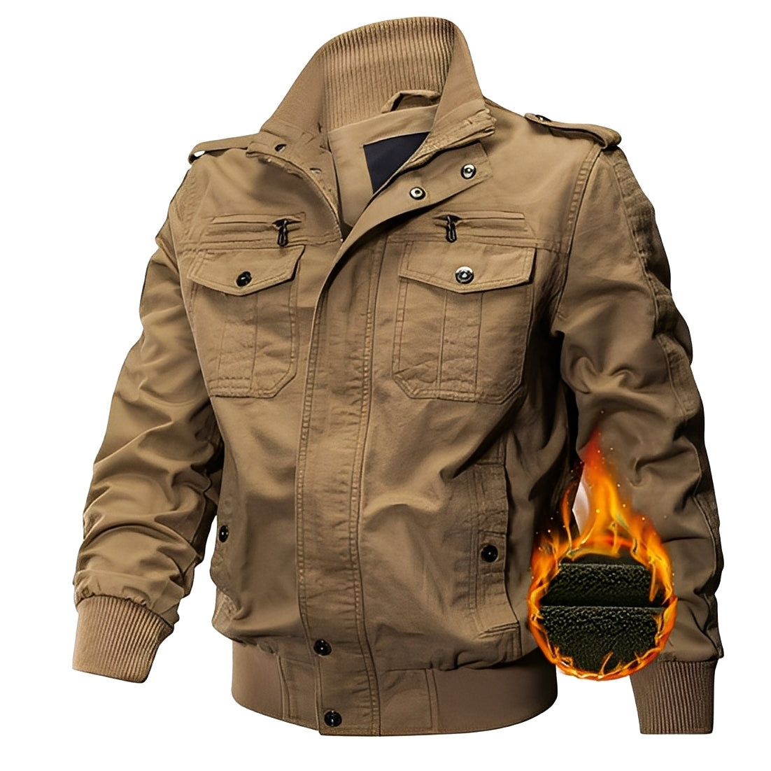 Krohn-e | Stylische Fleecejacke mit Taschen für Männer