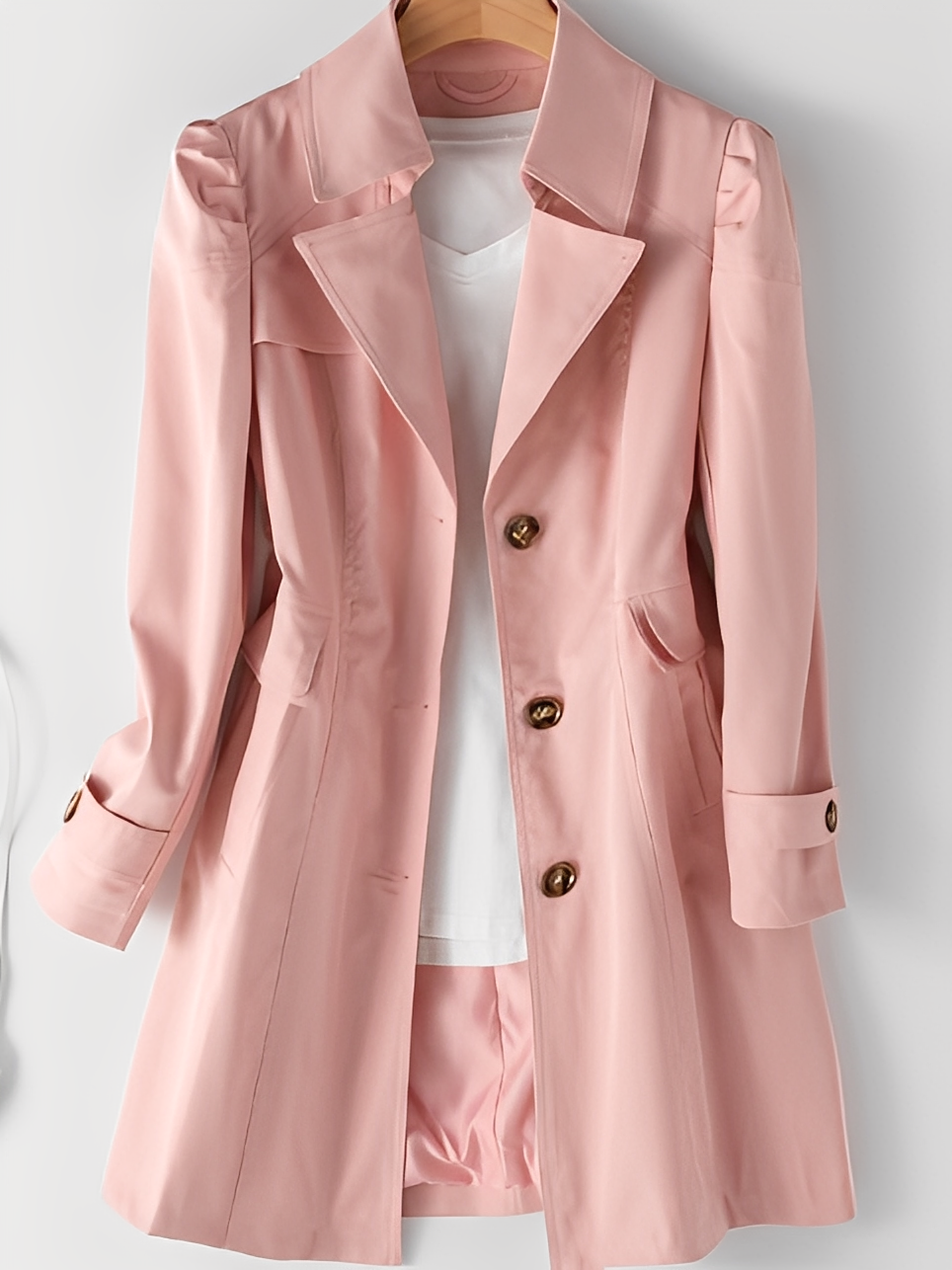 Krohn-e | Lässiger Cashmere-Trenchcoat für Frauen