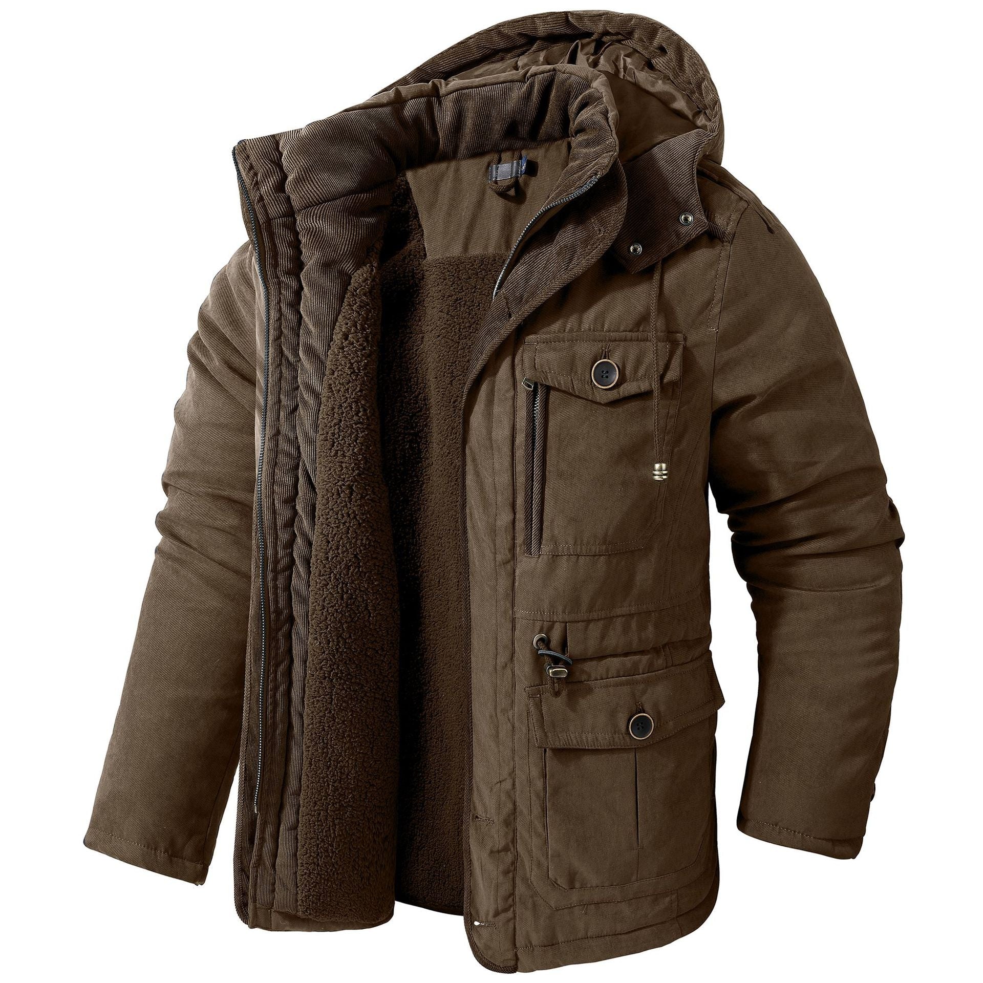 Krohn-e | Warme Jacke mit Kapuze für Männer