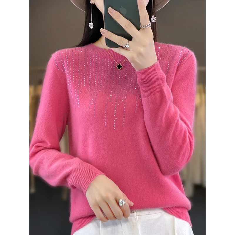 Krohn-e | Sweatshirt - Weicher Strickpullover mit funkelnden Details
