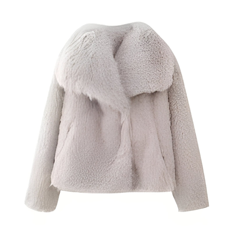 Krohn-e | Eleganter Faux-Fur-Mantel für Frauen
