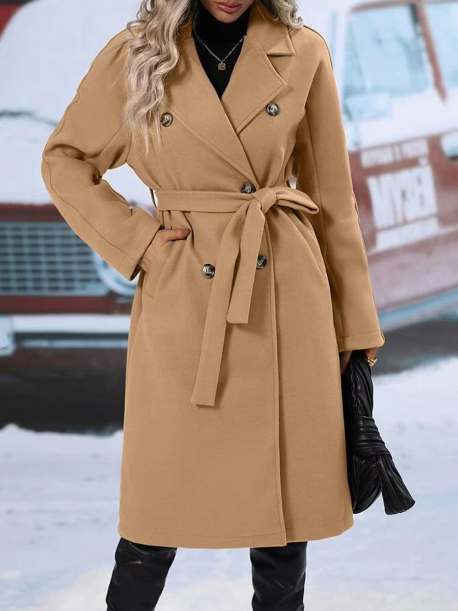 Krohn-e | Klassischer Damen Trenchcoat Mit Doppelknopfverschluss