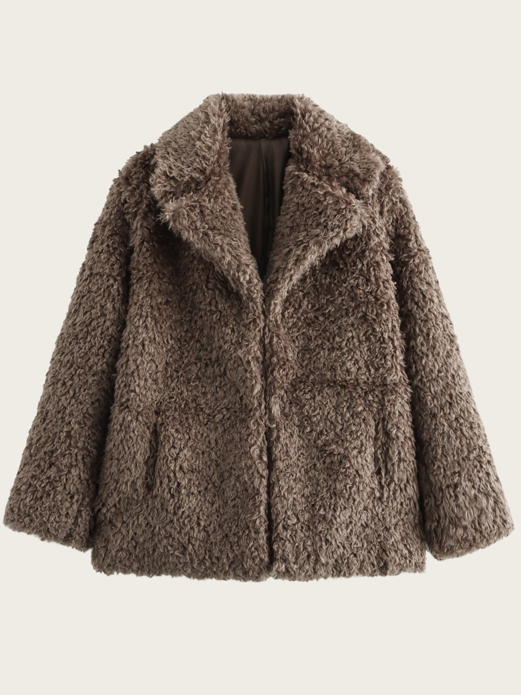 Krohn-e | Fleecejacke für Damen mit breitem Revers