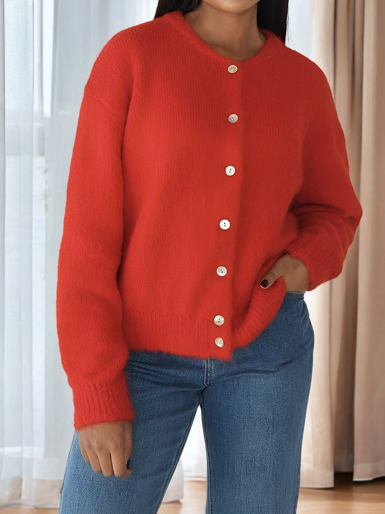 Krohn-e | Vintage Wollmantel mit Knöpfen für Frauen