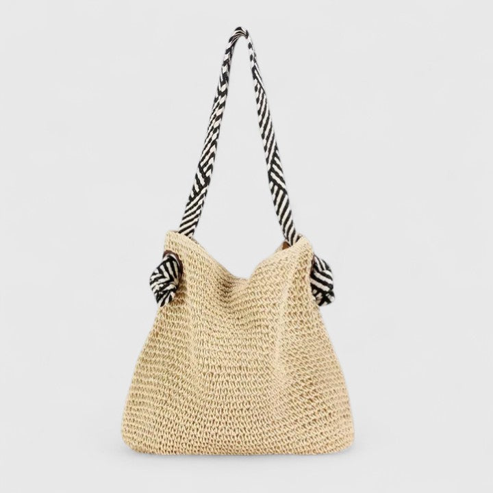 KROHN-E Damen Schultertasche Boho-Style Geflochten Verstellbar
