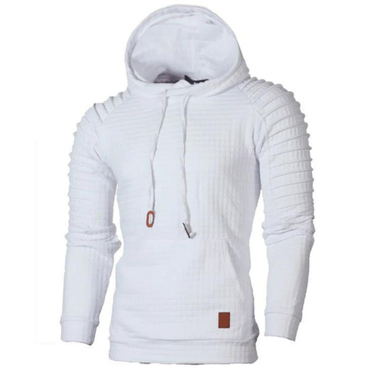 Strukturierter Fudus Kapuzenpullover