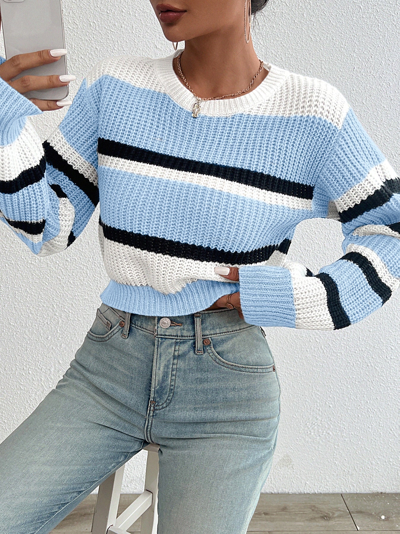 Krohn-e | Strickpullover mit Rundhalsauschnitt