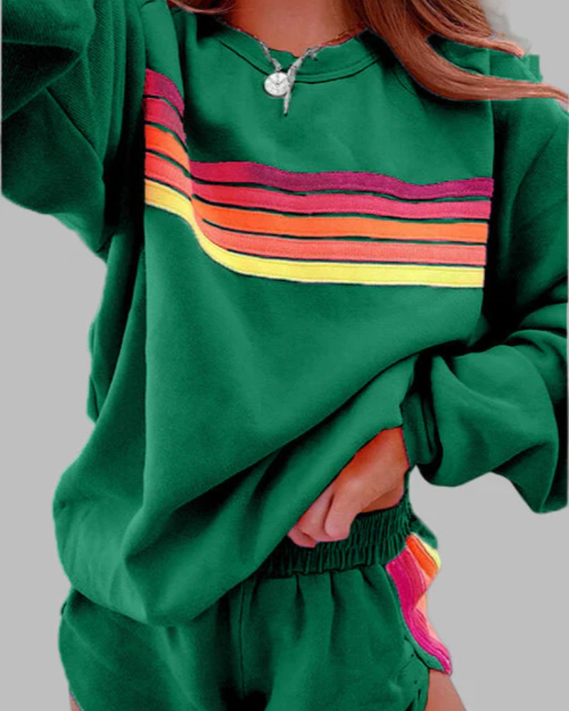 Krohn-e | Gestreiftes Pyjama-Set