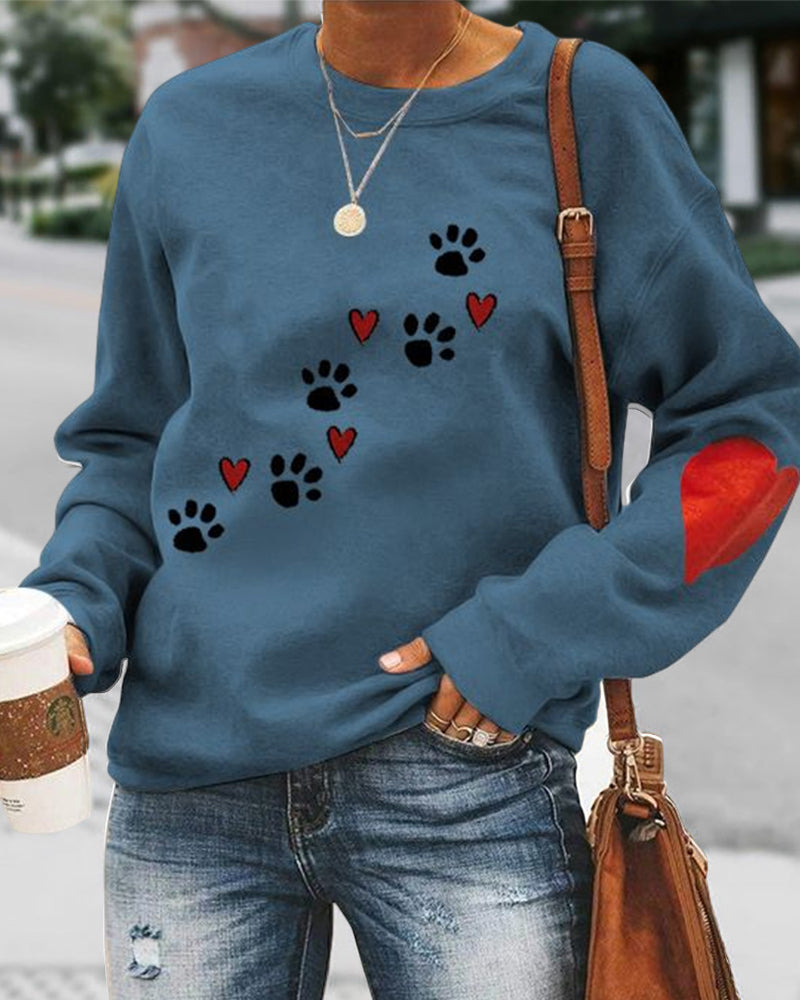 Sweatshirt mit Pfotenabdruck von Fudus
