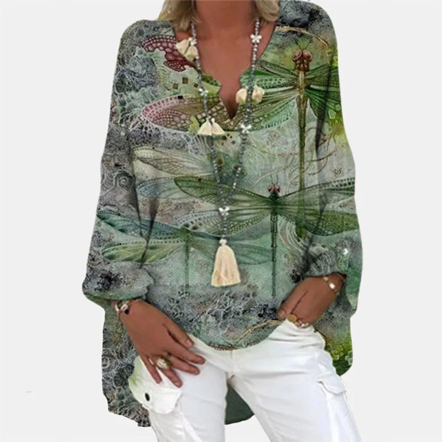 Rosa Bluse von Fudus mit elegantem Rundhalsausschnitt