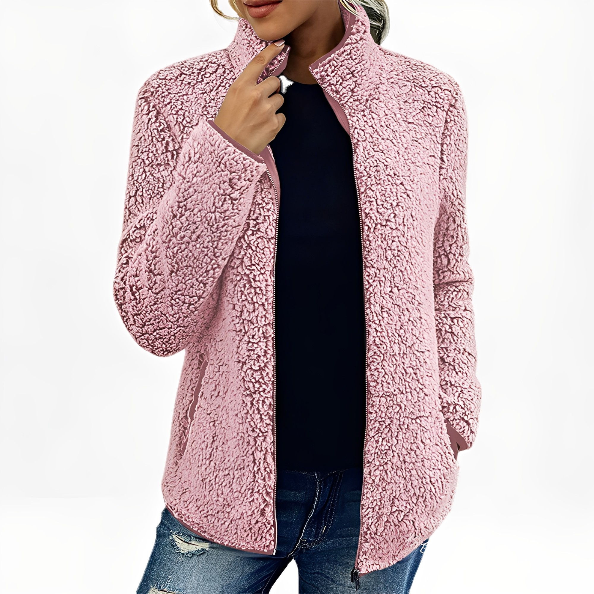 Krohn-e | Eleganter Fleece-Veloursmantel für Damen