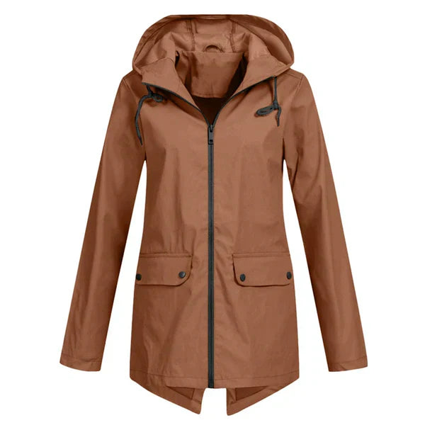 Krohn-e | Trendy Damen Regenjacke mit Kapuze