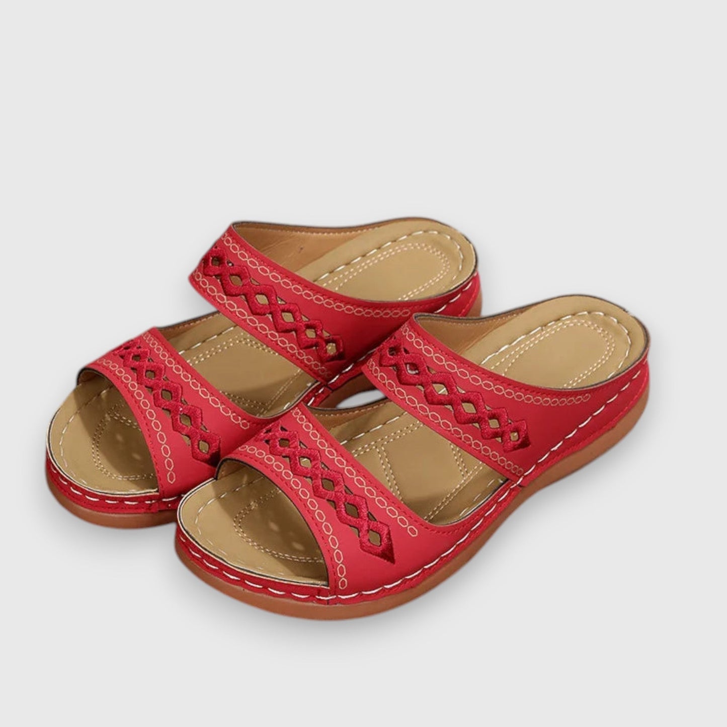KROHN-E Damen Sandalen Wide-Fit verstellbare Riemen bequem elegant