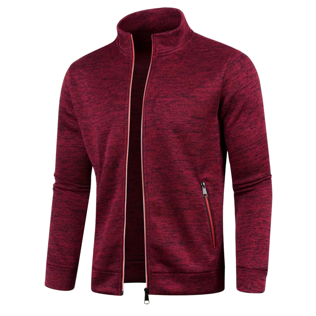 Jonas | Herren Sweatjacke Stehkragen Vollreißverschluss Melange