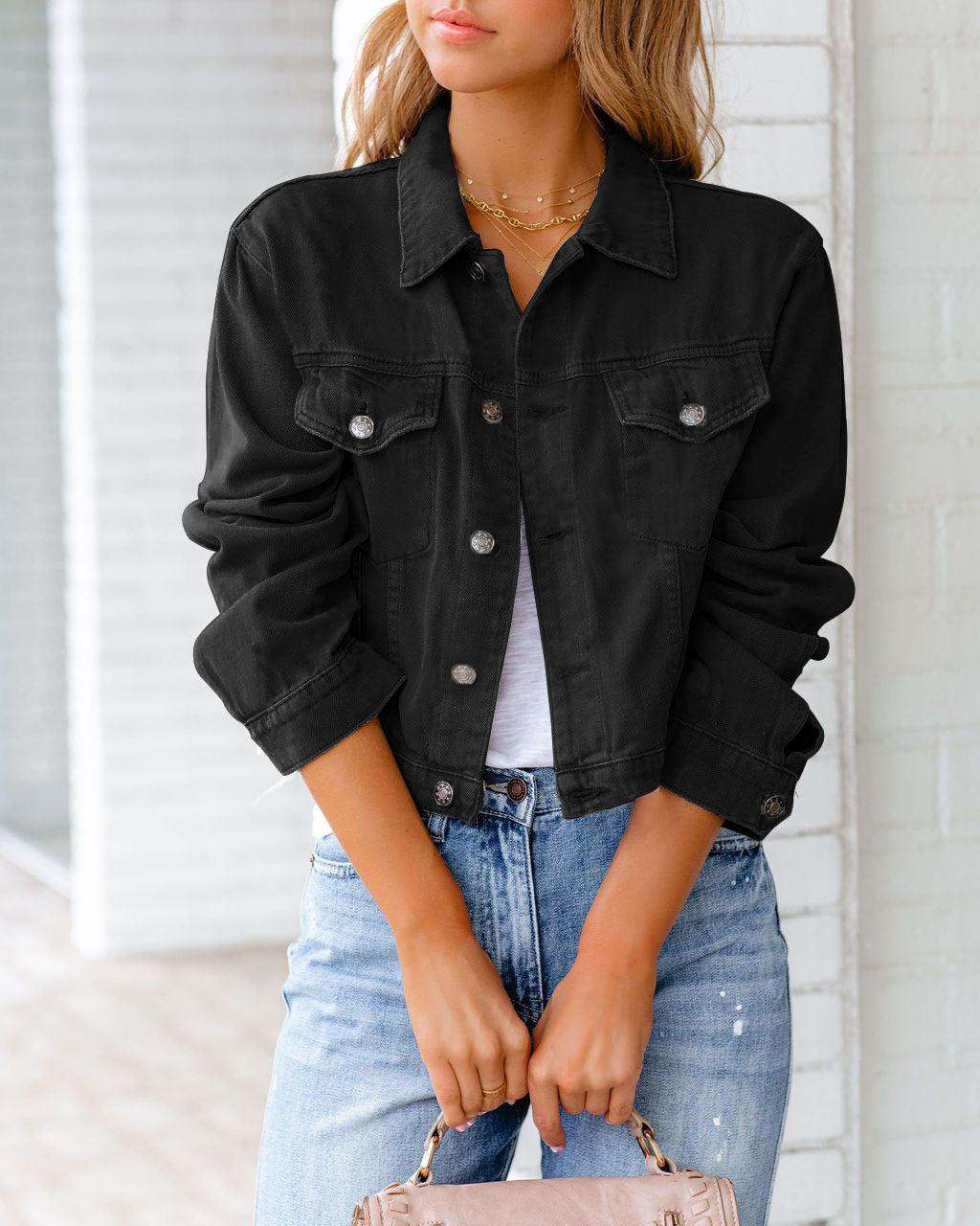 Krohn-e | Lässige Jeansjacke mit Taschen für Damen