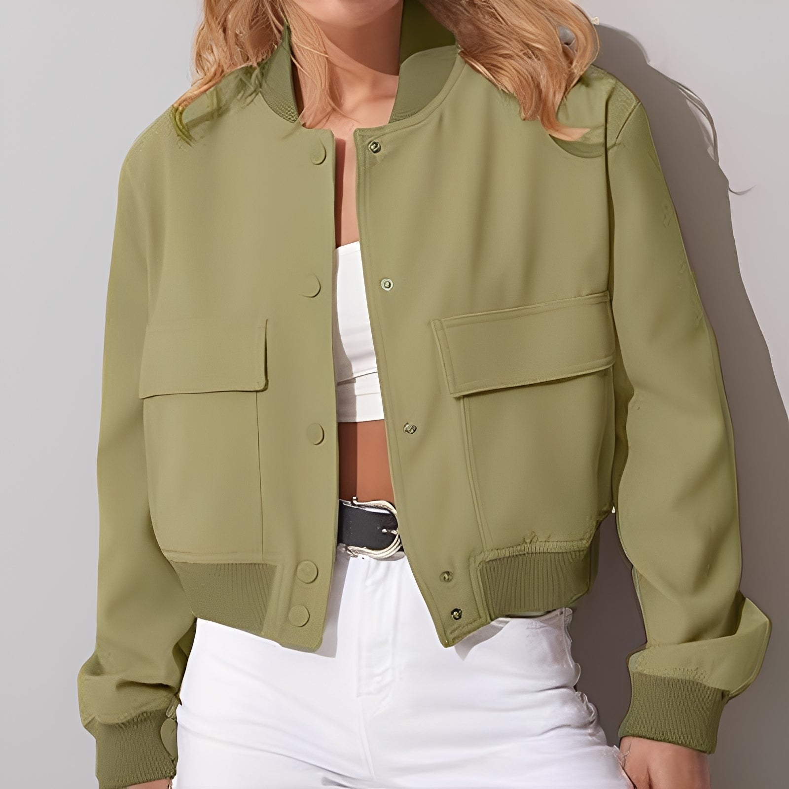Krohn-e | Lässige, lockere Jacke mit großen Taschen für Frauen