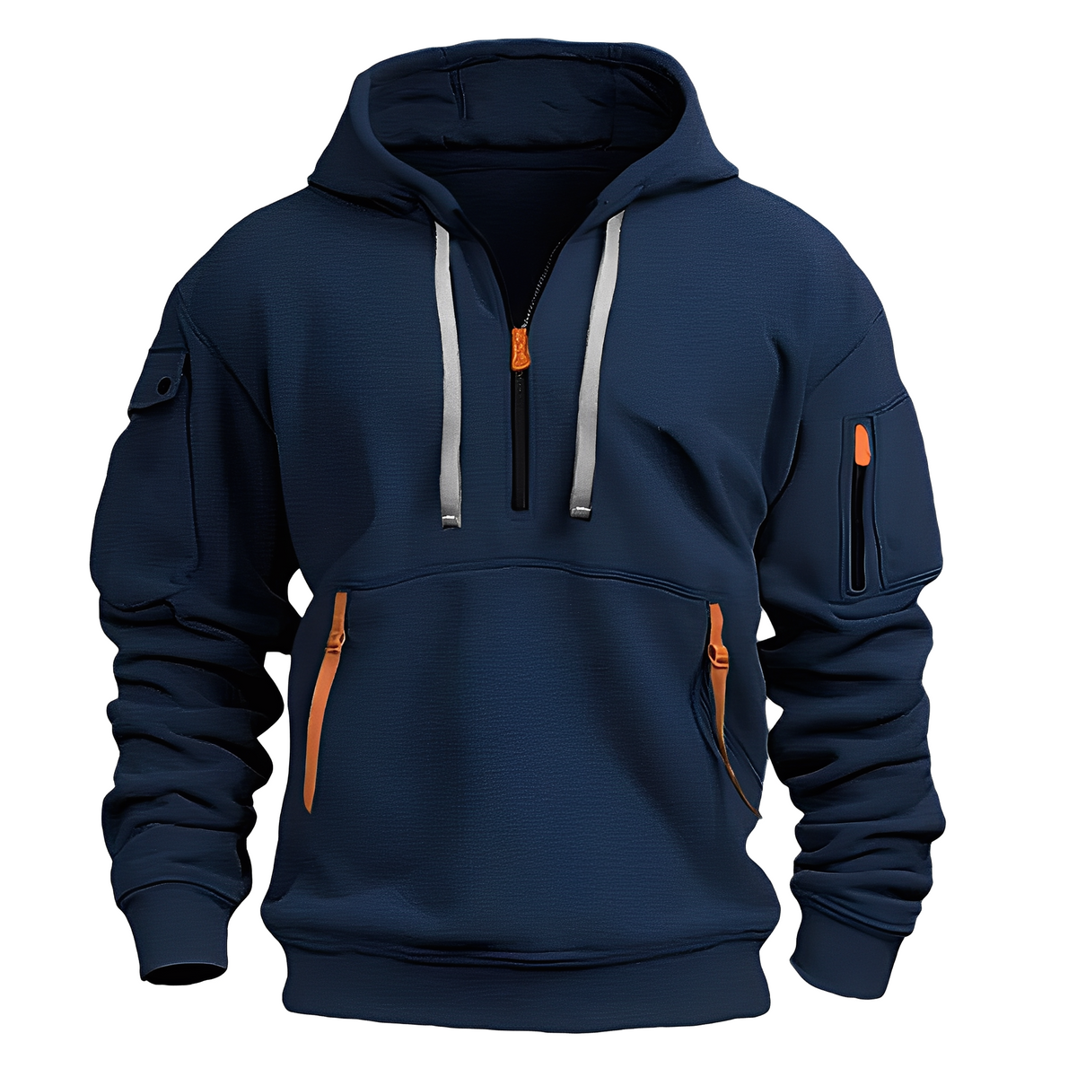 Krohn-e | Lässiger, lockerer Hoodie mit Reißverschluss für Männer